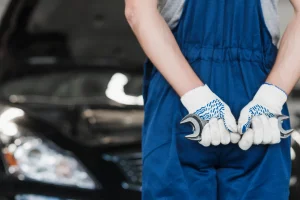Mechanic repairing a car